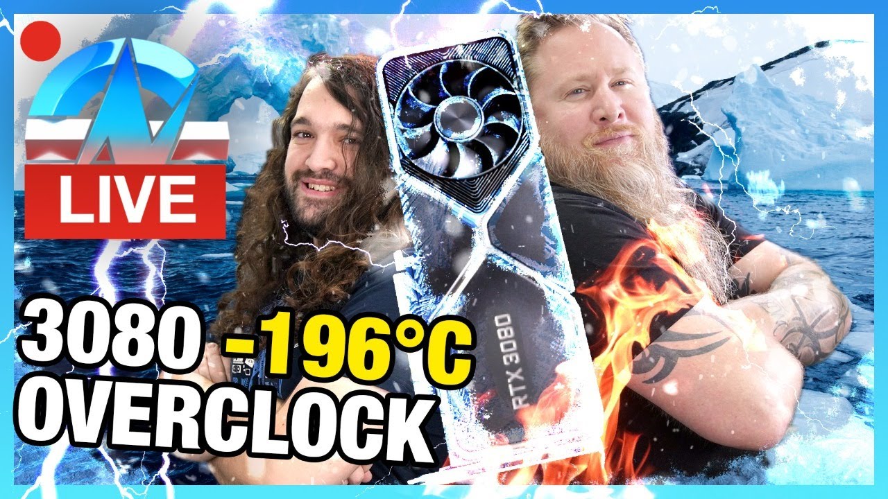 LIVE: -196 C RTX 3080 World Record Overclocking