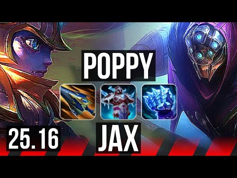POPPY vs JAX (TOP) | 6 solo kills, 7/2/6 | KR Diamond | 25.16