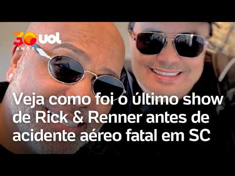 Cantor Rick morre em acidente aéreo: veja vídeo do último show da dupla Rick & Renner