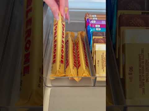 Chocolate Drawer Restock 🍫 #asmr #chocolate #restock #asmrsounds #organization #food #relaxing