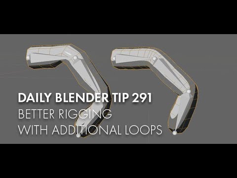 Daily Blender Tip 291 - Better rigging with extra edge loops (Blender 2.8)