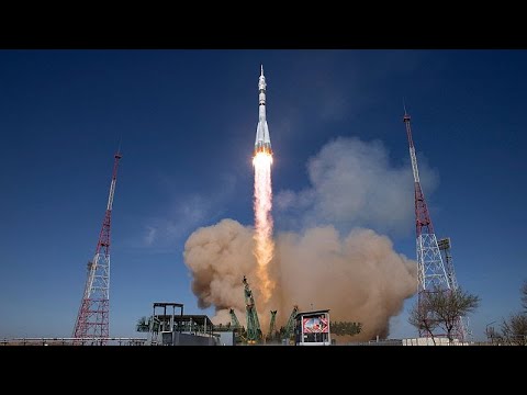 US-Russian crew lifts off to ISS for 8-month mission