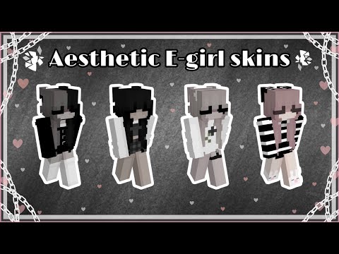 Aesthetic e-girl minecraft skins w/ download links!