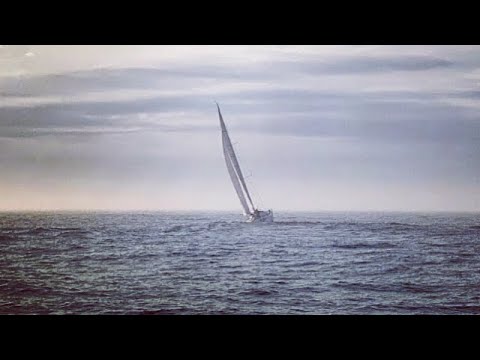 Crossing Lake Michigan! Big waves and strong wind. (100 miles)Aboard a Beneteau First 36.7
