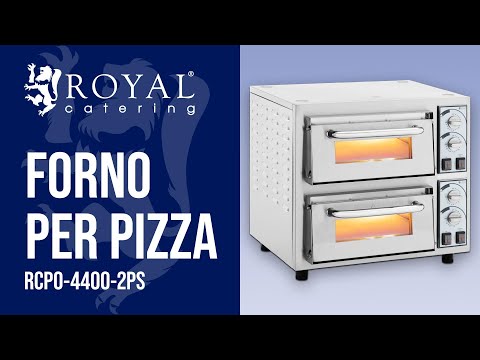 Video - Forno per pizza - 2 camere - 4.400 W - Ø 35 cm - Pietra refrattaria - Royal Catering