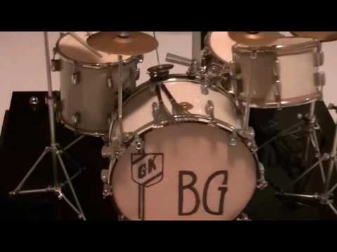 1938 Gene Krupa miniature Radio King handmade drum set