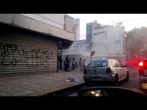 Colectivo 135 con principio de incendio