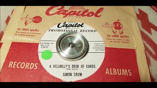 Simon Crum - A Hillbilly's Deck Of Cards - 1955 Country - Capitol 3270