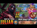 Enemy SAVAGE No Problem Julian VS Top Global Minsitthar Build Top 1 Global Julian MLBB