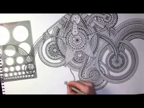 big mandala drawing speed art by peter