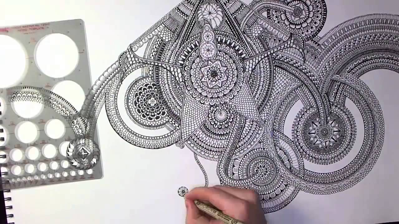 big mandala drawing speed art by peter