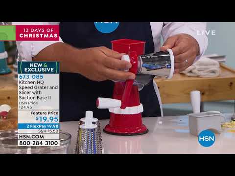 Kitchen HQ Speed Grater and Slicer with Suction Base II