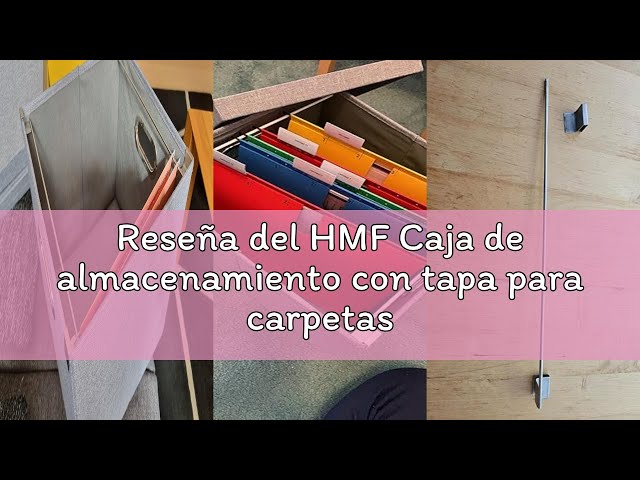 Vídeo relacionado con HMF Caja de almacenamiento con tapa para carpetas colgantes DIN A4 | Apto para Kallax | 33 x 37,5 x 28 cm | Gris