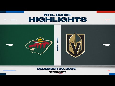 NHL Highlights | Wild vs. Golden Knights - December 29, 2025