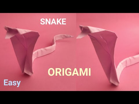How to make origami snake - Paper Snake - easy origami