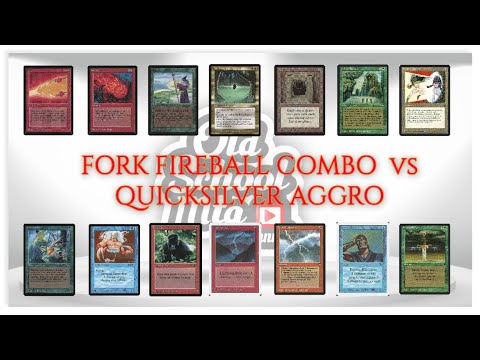 OLD SCHOOL MTG CHANNEL - TORNEO VESUVAN DOPPELGANGER - FORK FIREBALL COMBO vs QUICKSILVER AGGRO