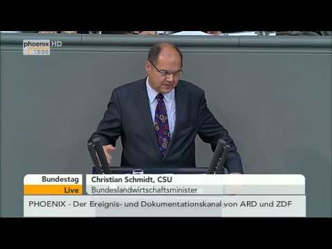 Bundestag: Christian Schmidt zum Etat für Ernährung und Landwirtschaft am 11.09.2014