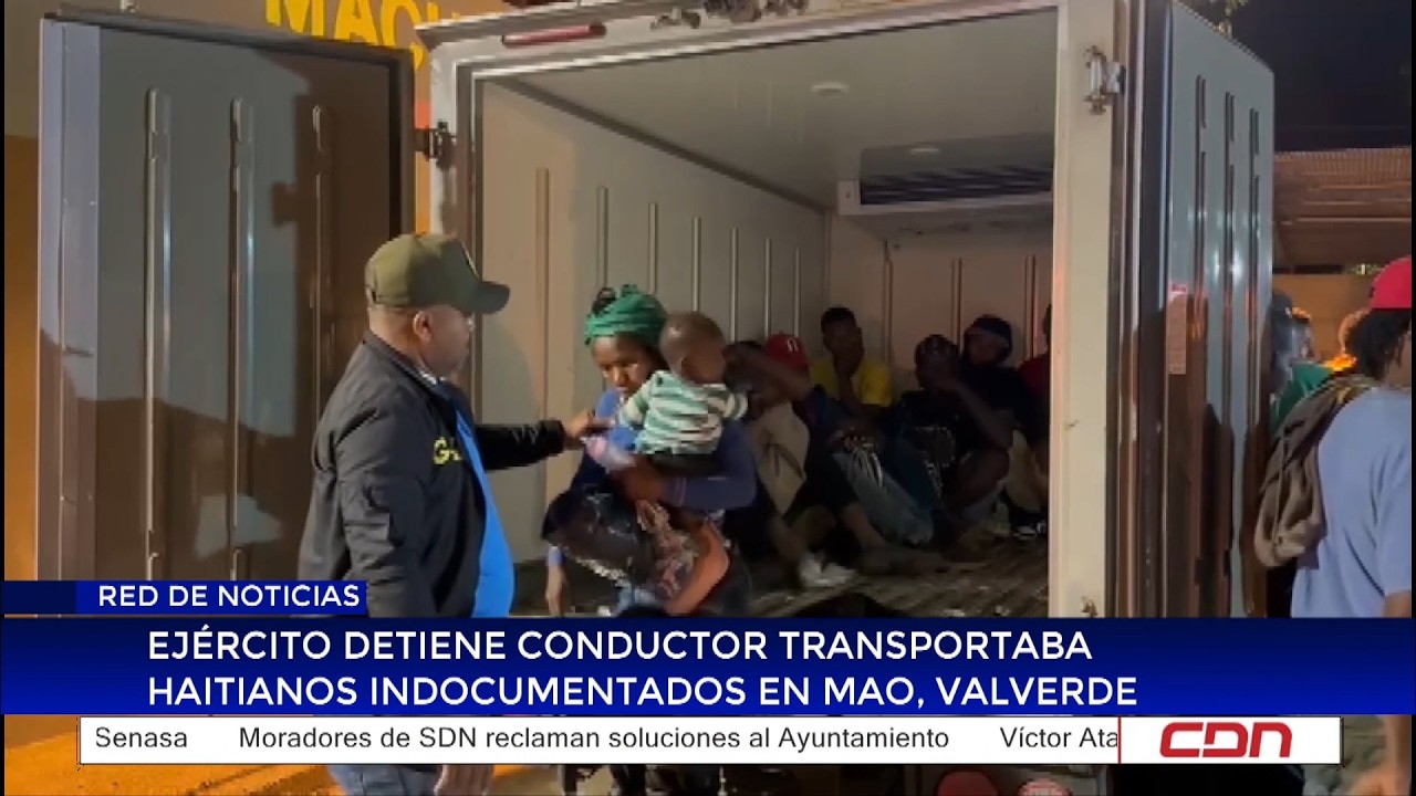 Ejército detiene conductor transportaba haitianos indocumentados en Mao, Valverde