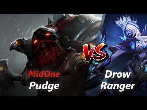 MidOne offlane Pudge vs Drow Ranger/Clockwerk | First 10 minutes