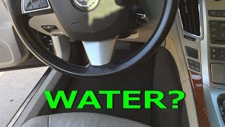 Cadillac CTS sunroof leak repair FIX drain tubes 2008-2013 wet floor headliner pillars