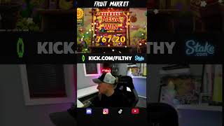 FRUIT MARKET SLOT ⭐ STAR MAKES 100X BABIES FOR A BIG WIN 😃 #shorts #slot #slots #onlineslots #casino