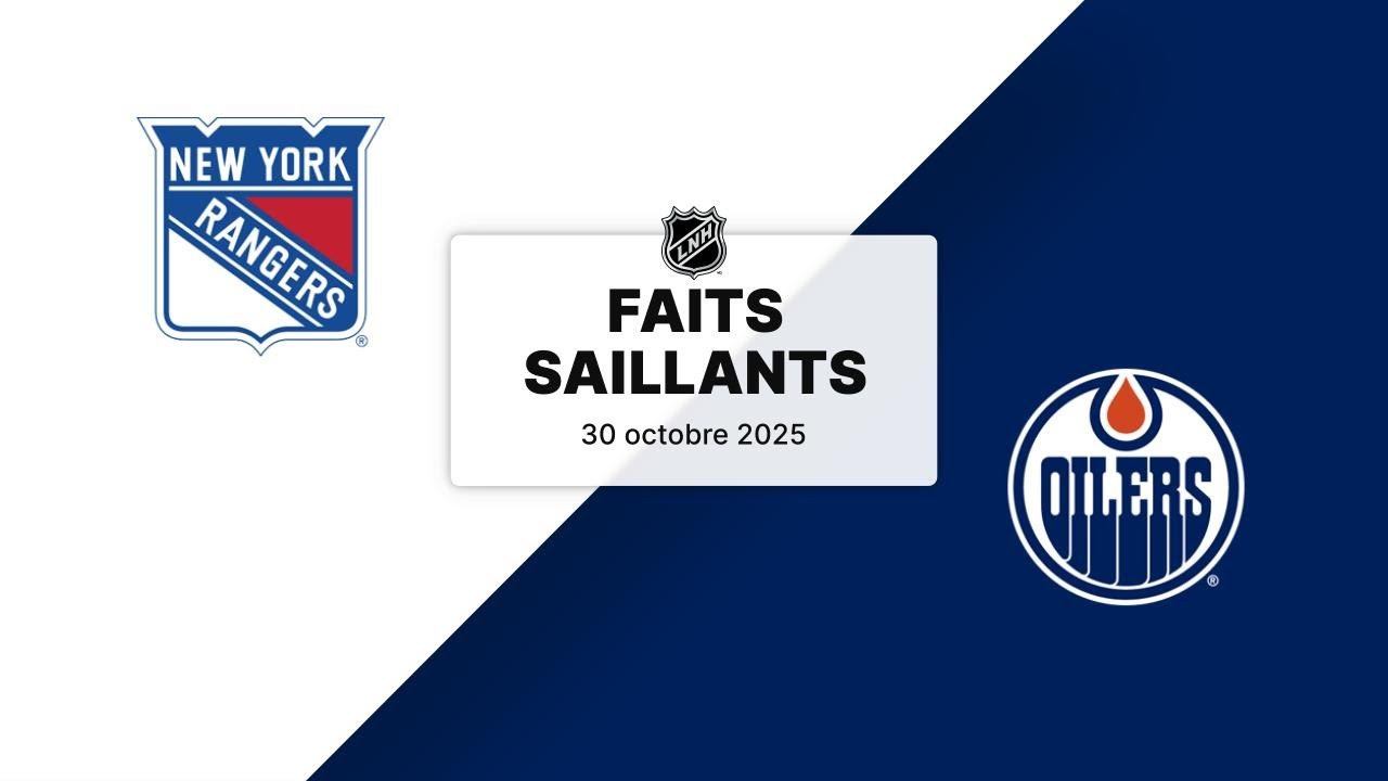 Rangers vs Oilers 30/10/25 | Faits saillants