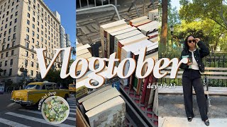VLOGTOBER 19-23 🍂 I was right!! picnic in Central Park, new book, mini perfume haul & best salad