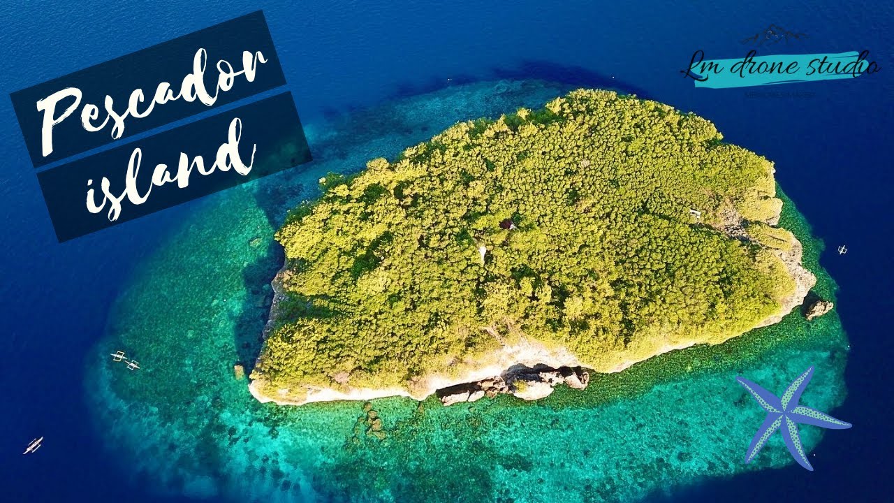 Experience the breathtaking aerial panorama of Pescador Island.