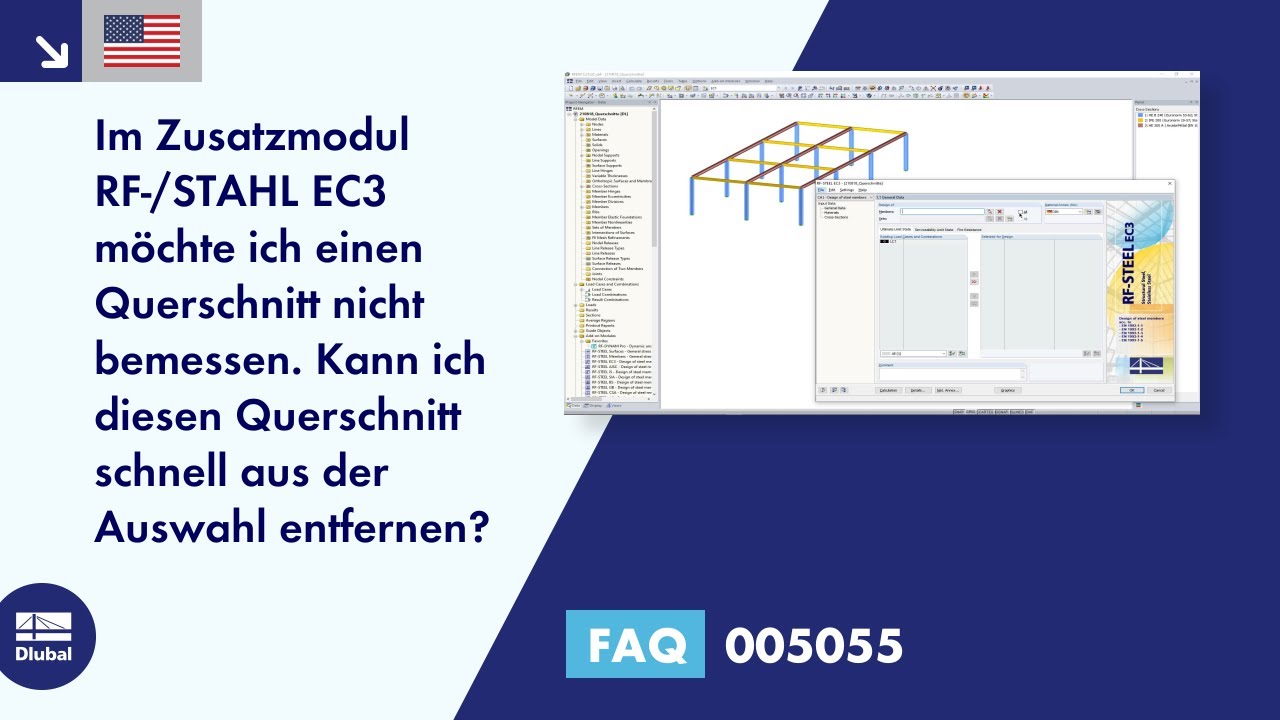 FAQ 005055 | I do not want to design a cross-section in the RF‑/STEEL EC3 add-on module. Can I quickly ...