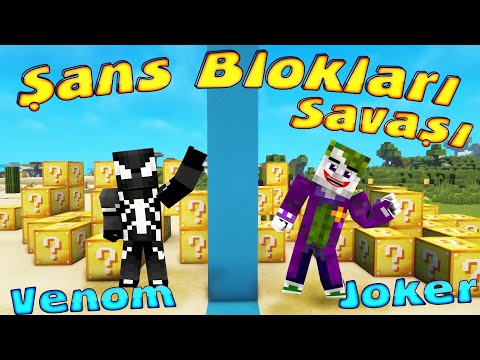 MINECRAFT CHANCE BLOCKS BATTLE VENOM vs. JOKER - Spider-Man Minecraft Adventures
