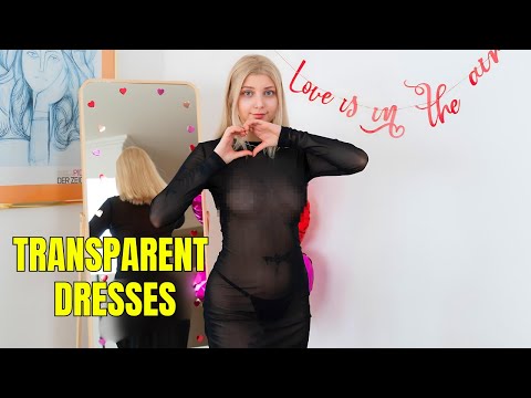 4K TRANSPARENT Dresses TRY ON with Mirror View! | Emili TryOn