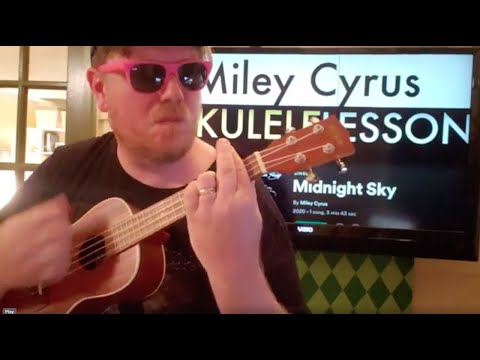 How To Play Midnight Sky Miley Cyrus // easy ukulele tutorial beginner lesson easy chords