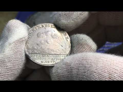 Karl XI - 2 mark 1697 - Kastmynt till konungens begravning - PRAKTEXEMPLAR från Roberto Delzanno