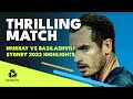 EPIC Andy Murray vs Nikoloz Basilashvili Encounter | Sydney 2022