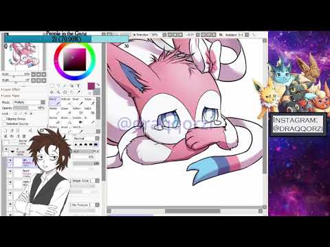 Pokémon Chibi Sylveon Baby Speeddraw recordedTwitch Stream | Draqqorzi