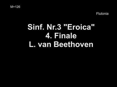 Tempo126 bpm, Orchestral Accompaniment for Flute Solo "Eroica" Op.55 Beethoven