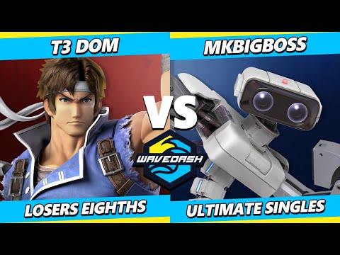 Wavedash 2023 Top 8 - T3 Dom (Richter) Vs. MKBigBoss (ROB) Smash Ultimate - SSBU