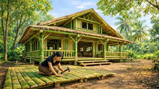 Download lagu Seorang ibu tunggal membangun rumah bambu di pegunungan sambil merawat bayinya - Build bamboo house mp3