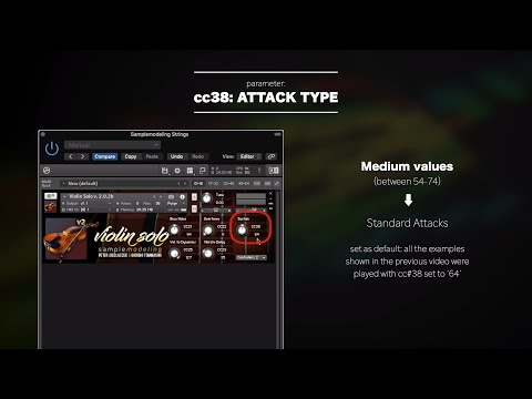 Samplemodeling Strings - Tutorial n.2 (Marcato & Spiccato: controlling attack-type with cc38)