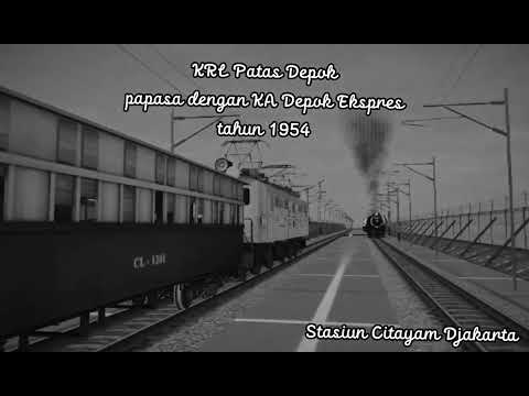 Suasana Stasiun Citayam pada tahun 1954