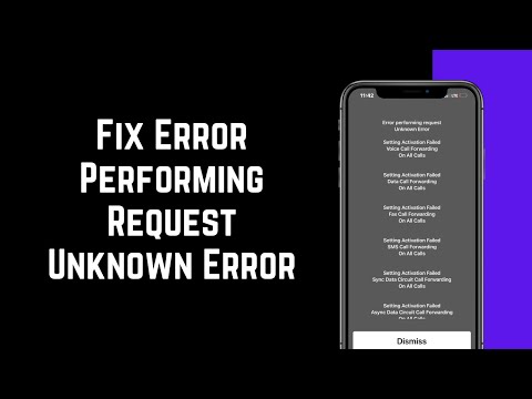 How to Fix Error Performing Request Unknown Error on iPhone or iPad (2023)