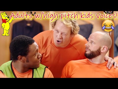 Top 10 Funniest Adults with Kids Voices Commercials EVER! (Hilarious Haribo Gummy Candy Ads 2021)
