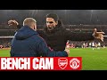 BENCH CAM | Arsenal vs Manchester United (3-2) | All the action and reactions!