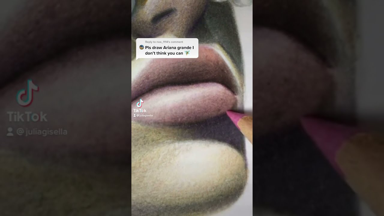 I tried to draw a masterpiece of Ariana Grande 🤠 | JULIA GISELLA #shorts