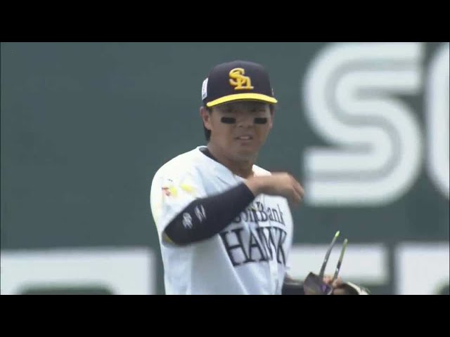 【ファーム】ホークス・佐藤直が好返球で先制点阻止!! 2021/6/24 H-T(ファーム)