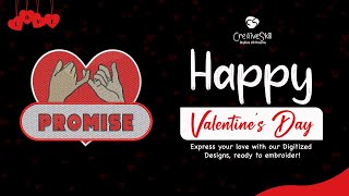 Happy Promise Day Machine Embroidery Design | Cre8ivreSkill