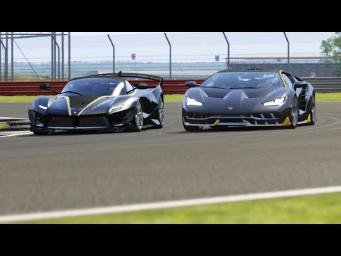 Ferrari FXX K Evo vs Lamborghini Centenario vs Koenigsegg Jesko vs Bjugatti Centodieci at Silverston