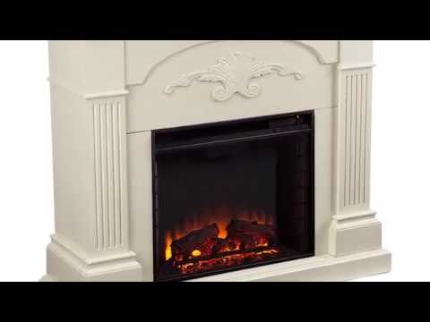 Southern Enterprises Sicilian Harvest Electric Fireplace - Ivory Video