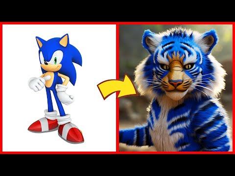 SONIC the Hedgehog ALL CHARACTERS as TIGERS 2024