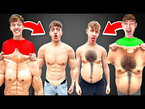 24 STUNDEN im realistischen FETT ANZUG vs MUSKEL ANZUG überleben!